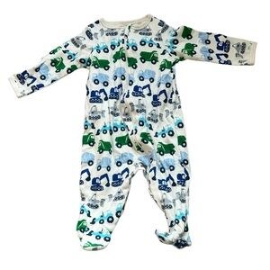 Wonder Nation Baby Construction Trucks Footsie Sleep And Play